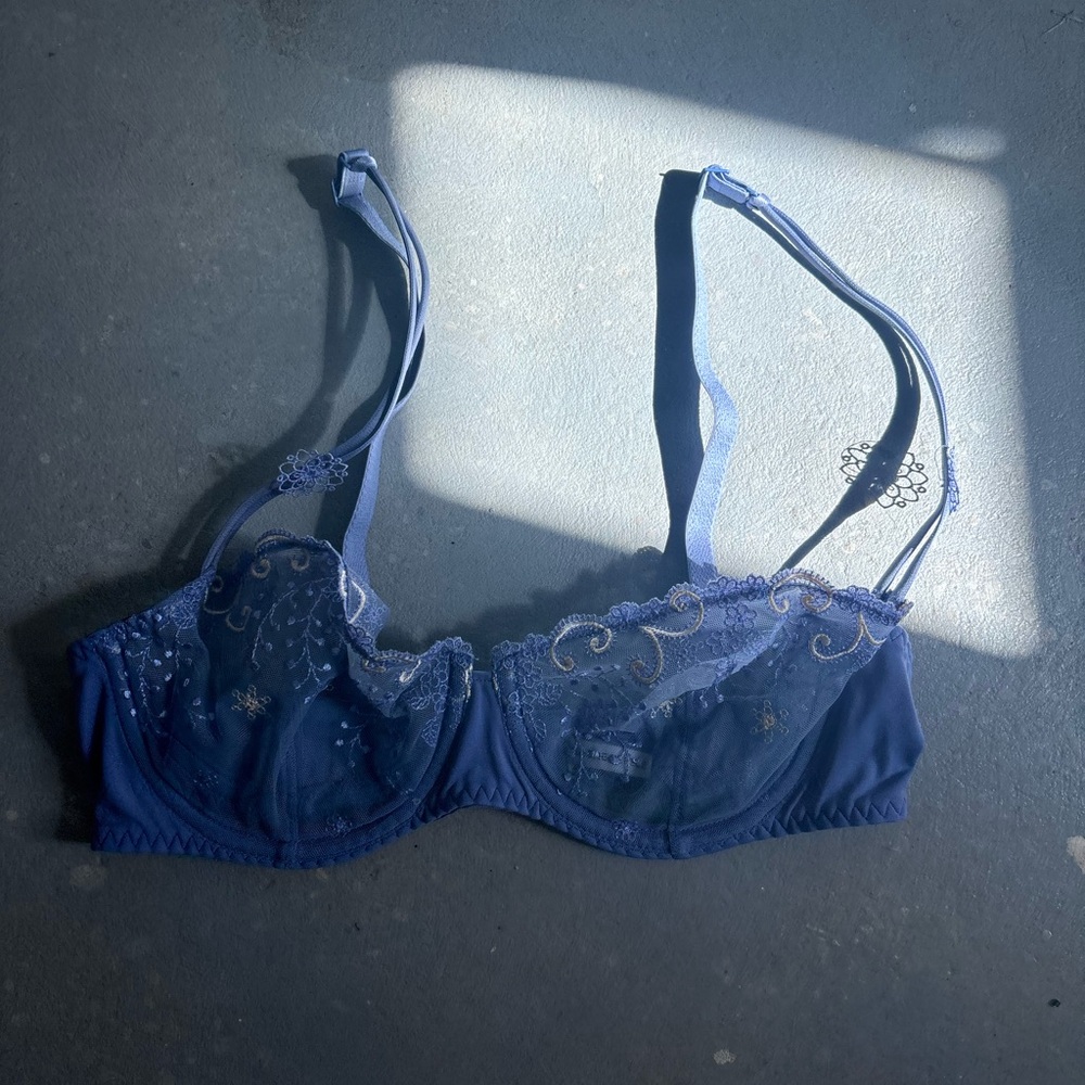 Simone Perele Midnight Blue Embroidered Bra - Picture 1 of 4